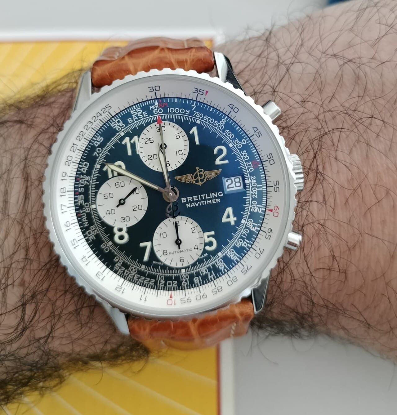 Breitling Old Navitimer (blue dial, ref. A13322) 