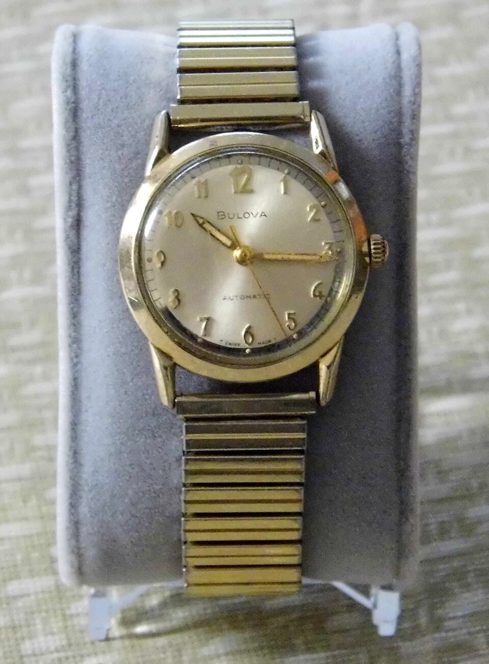 Bulova Round Automatic, Arabic numerals (Swiss-made) 
