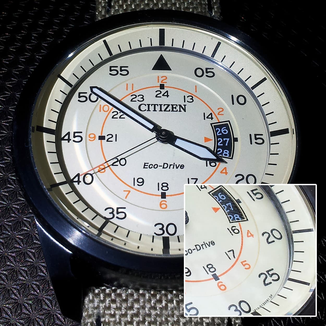 Citizen Eco-Drive field watch (cream dial) 