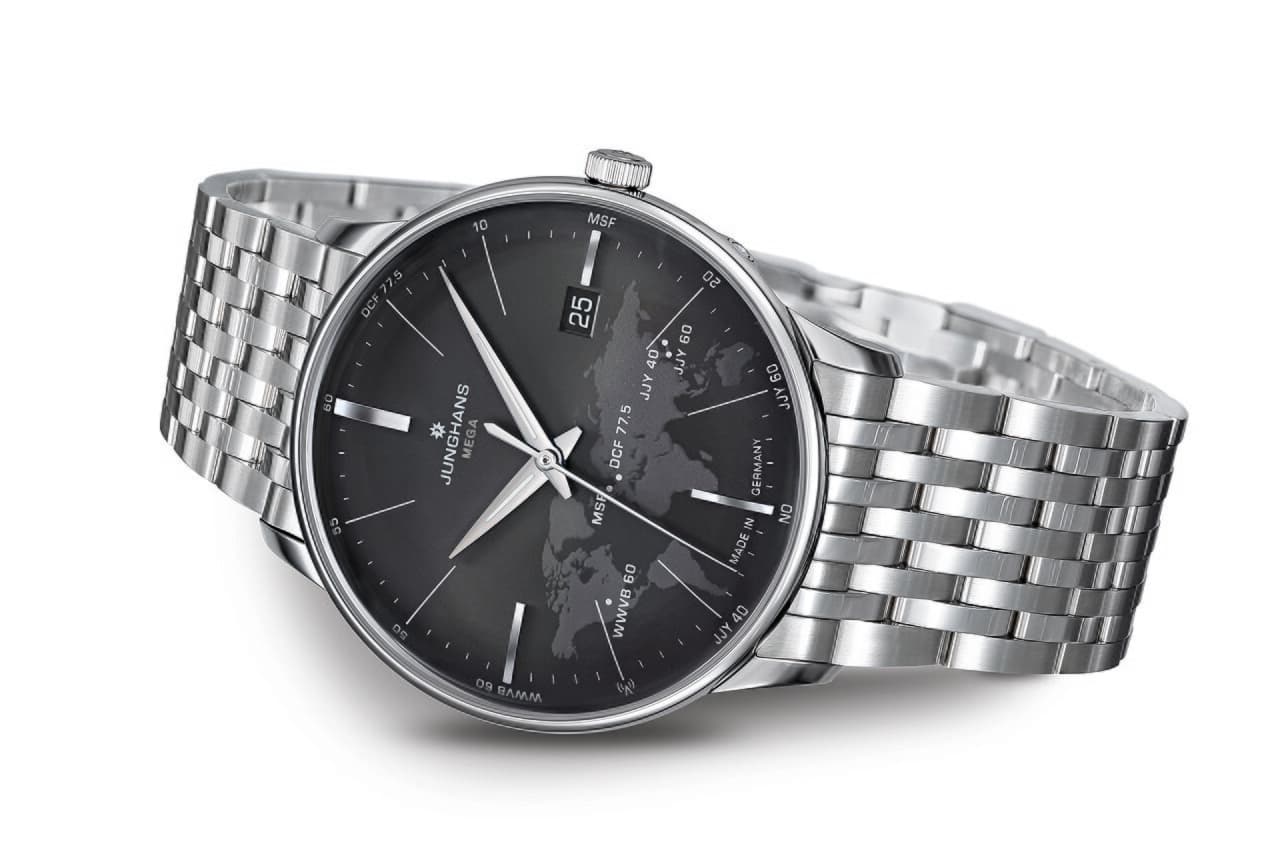 Junghans Meister MEGA (radio-controlled, J101, world-map dial) 