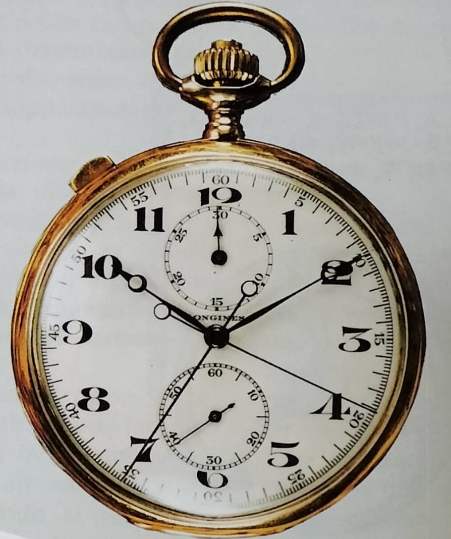 Longines Split-seconds (rattrapante) pocket chronograph, late 1920s 